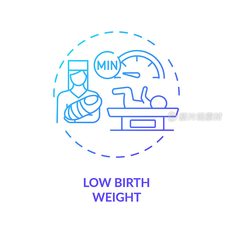 Low birthweight concept icon